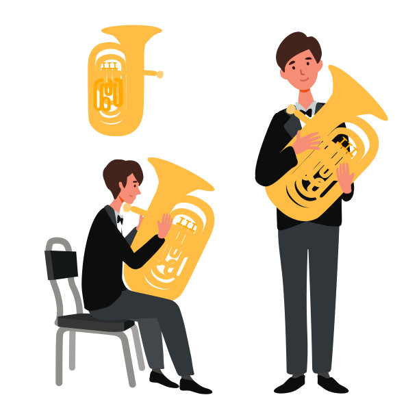 音乐家插图系列。娱乐、表演。图片下载