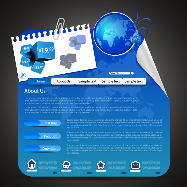 一页网站模板图片下载