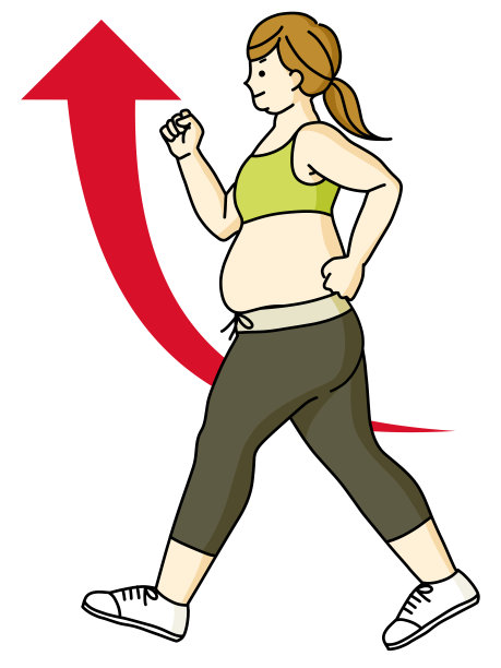 胖女人走路-代谢上升图片下载