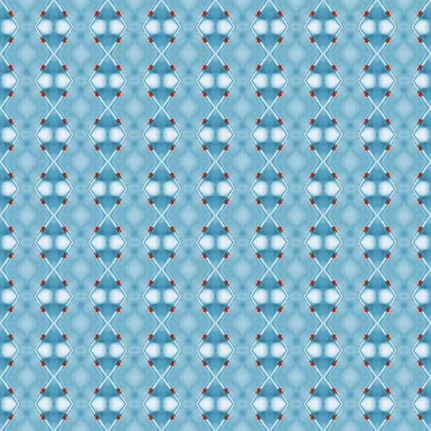 蓝色无缝纹理与瓢虫滴。图片下载