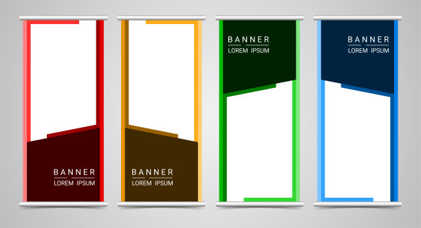 摘要企业业务卷模板，矢量图图片下载