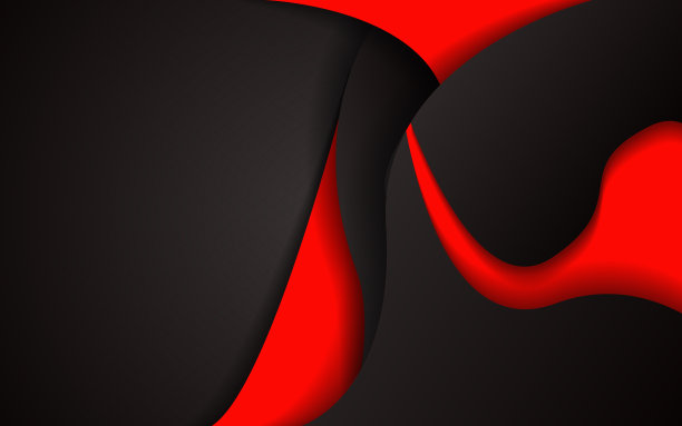 抽象的黑色和红色金属形状的背景图片下载