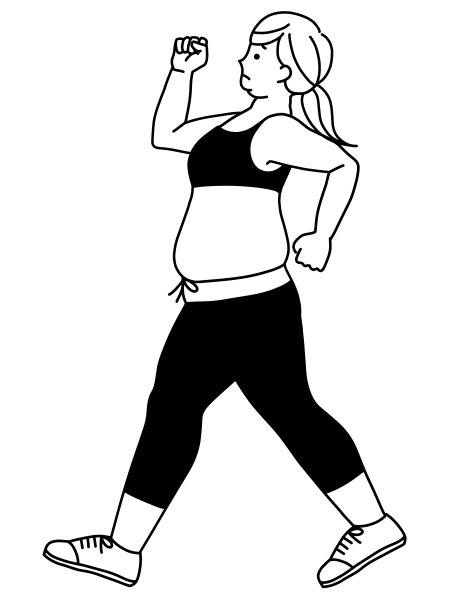 胖女人走路摇摆回来图片下载