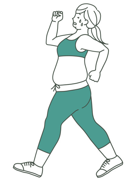 胖女人走路摇摆回来图片下载