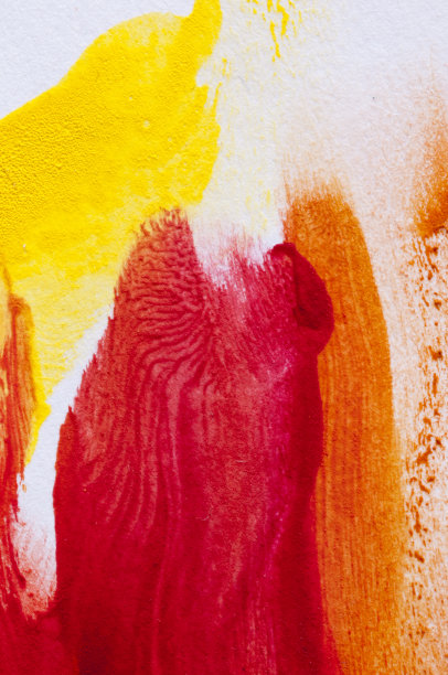 抽象画红橙黄图片下载