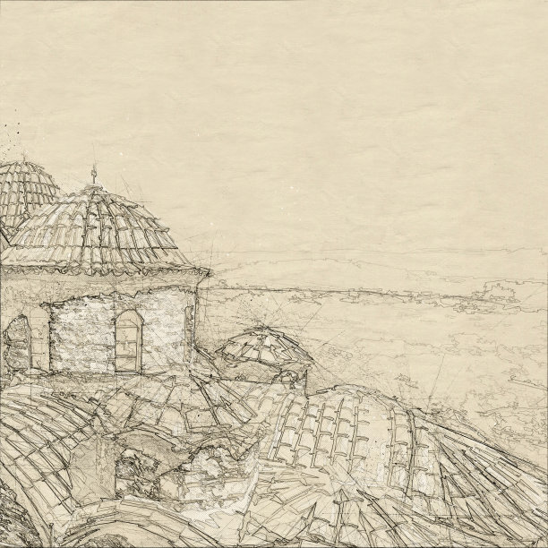 中世纪密斯特拉城的拜占庭教堂图片下载