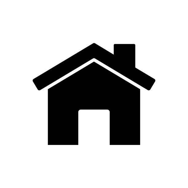 房屋图标，隔离在白色背景上图片下载