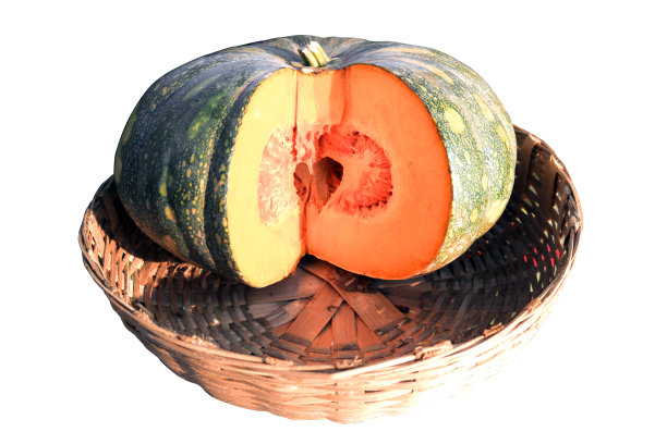 切割南瓜孤立在白色背景图片下载