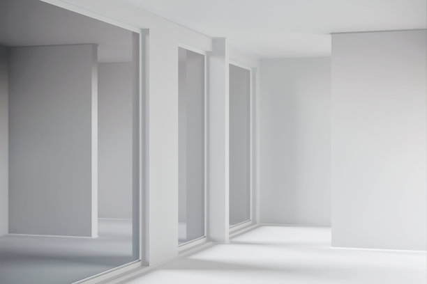 白色墙壁的空房间。3 d渲染。图片下载