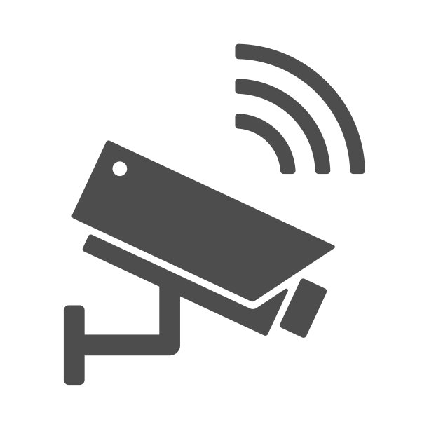 无线监控摄像头矢量图标，用于Web、移动应用和UI设计。智能家居技术概念图片下载