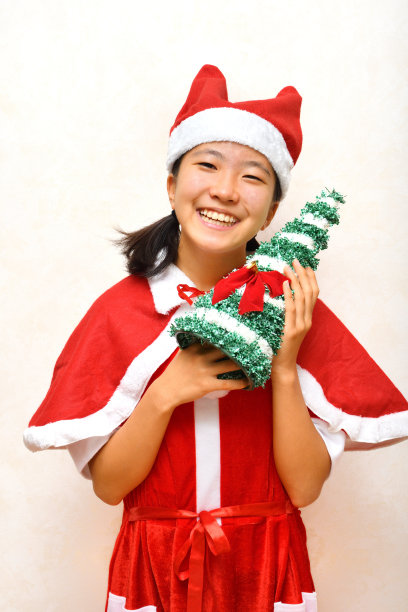 日本女孩喜欢圣诞派对图片下载