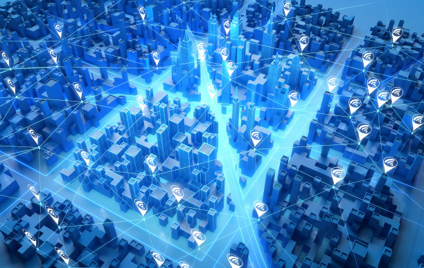 智慧城市3D地图。图片下载