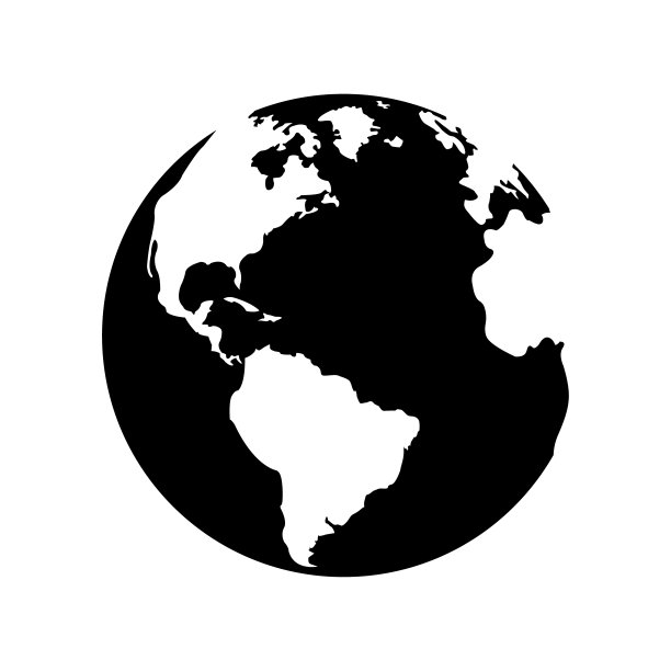 行星地球图标，标志孤立在白色背景图片下载