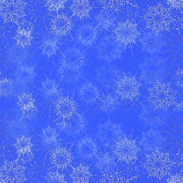 圣诞蓝色雪花背景设计图片下载