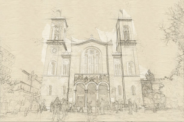 希腊，雅典——3月17日:在雅典，整个希腊主要的东正教大教堂图片下载