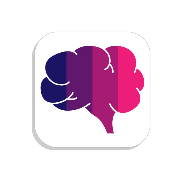 大脑图标应用程序智能手机设计图片下载