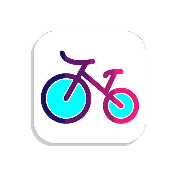 自行车图标应用程序智能手机设计图片下载