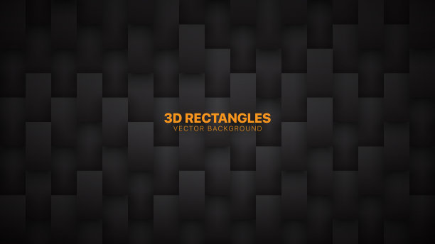三维矢量矩形粒子技术暗抽象背景图片下载