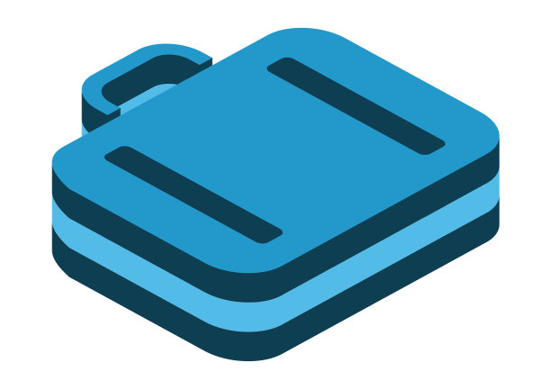 手提箱图标等距3d渲染孤立的背景图片下载