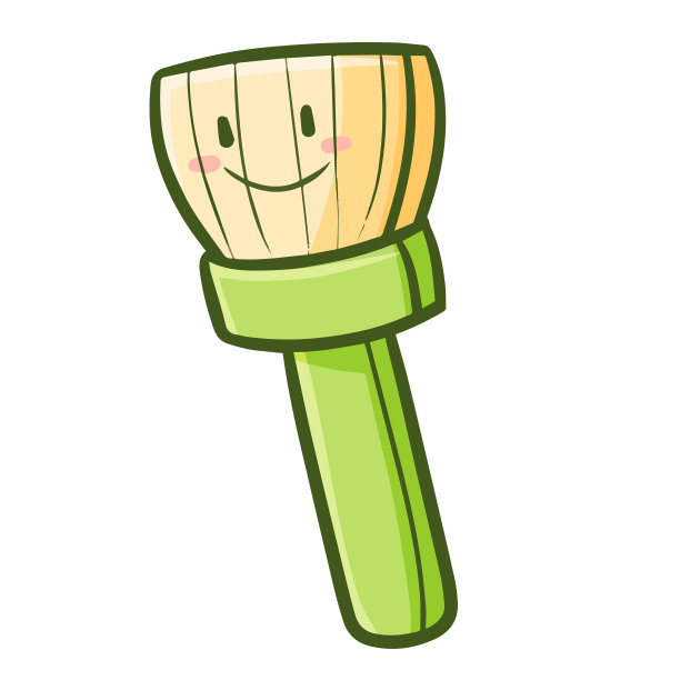 绿色油漆刷快乐的微笑图片下载