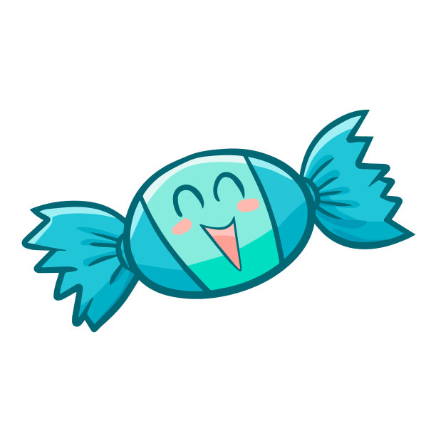 绿色糖果笑得开心图片下载