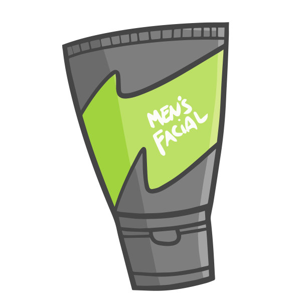 小黑绿色男士洁面乳图片下载