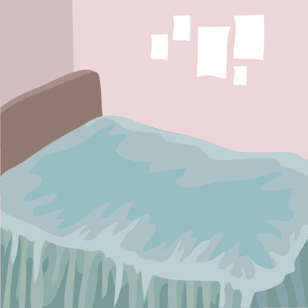 房间一部分的插图。男宿舍，学生宿舍或青年旅社的床位。矢量图图片下载