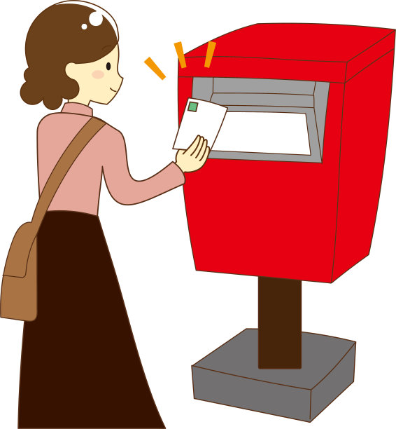 一个邮筒的插图图片下载