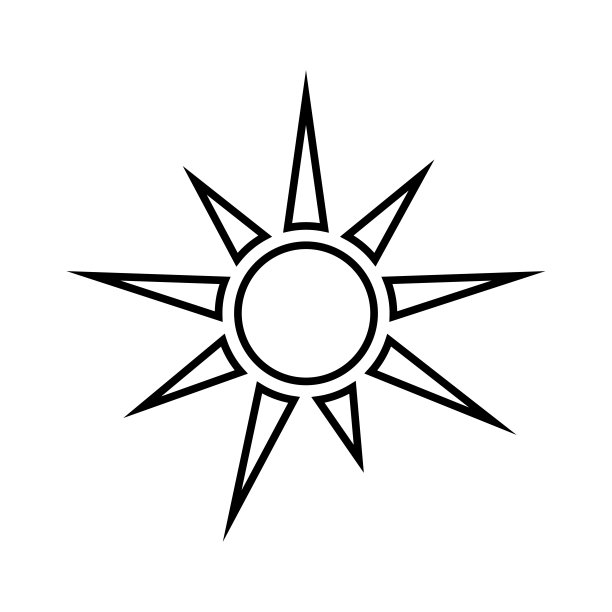 太阳无缝图标矢量设计图片下载