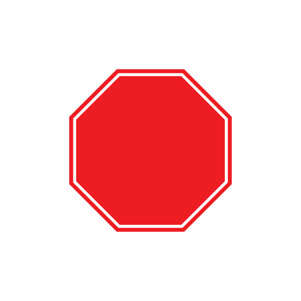 停止红色交通标志。红色道路孤立标志。注意道路元素。停止移动。图片下载