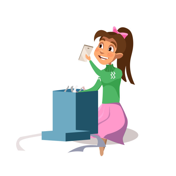 快乐微笑的女孩在圣诞节收到电话图片下载