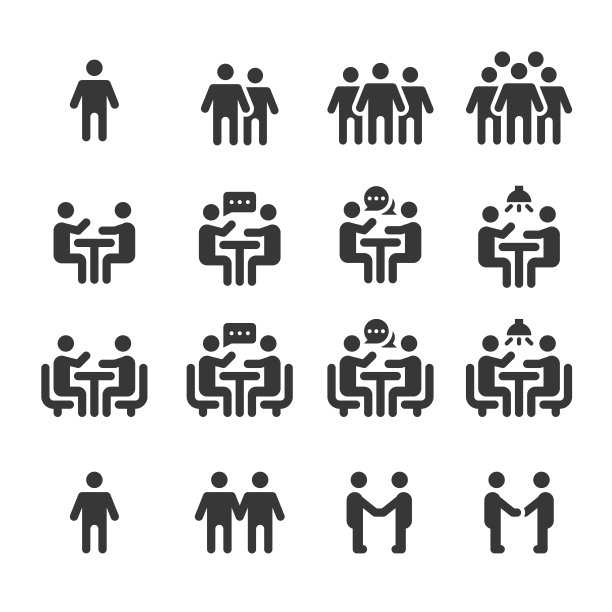 会议图标业务矢量插图图片下载