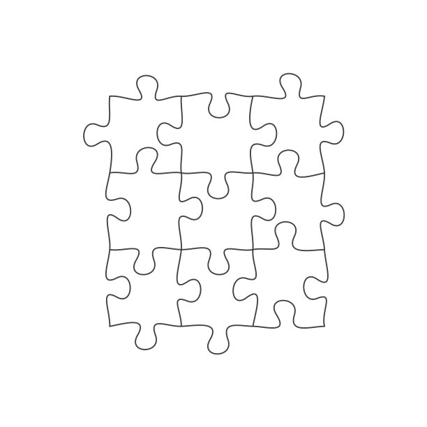 拼图游戏的网格背景。瓷砖矢量图图片下载