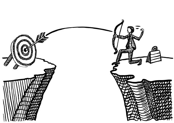 drawman Hits Bull"u2019 ' s Eye With Shot Across峡谷图片下载