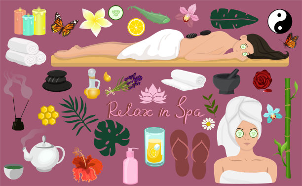 大型水疗图标。集水疗沙龙、网站等设计元素。矢量图像。图片下载