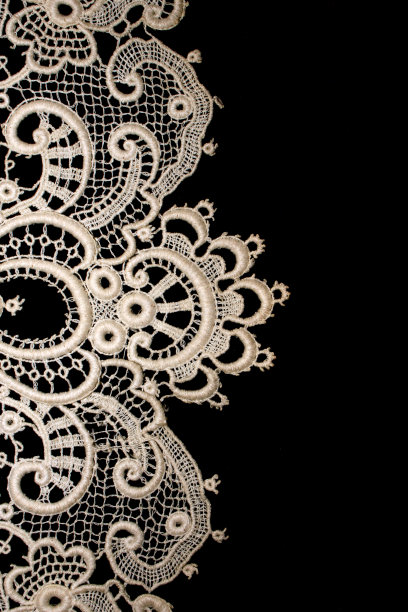 漂亮的复古维多利亚蕾丝黑色背景图片下载