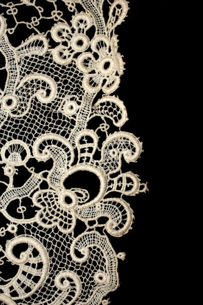 漂亮的复古维多利亚蕾丝黑色背景图片下载