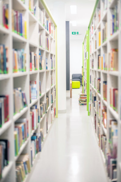 图书馆书架上的书图片下载