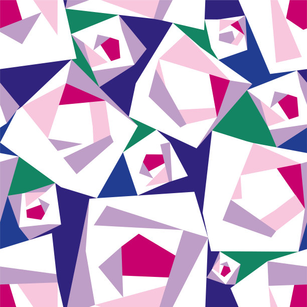 无缝几何图案与三角形。玫瑰。抽象的现代图形。向量图片下载