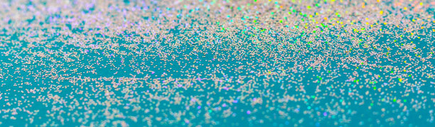 蓝色背景上的彩色全息闪光。图片下载