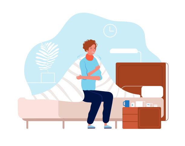 人流感。男人病在身体酸痛，坐着用压头药在桌上病媒感冒性状图片下载