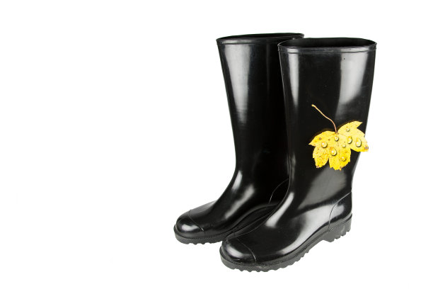 秋天的时候是橡胶靴的时候。图片下载