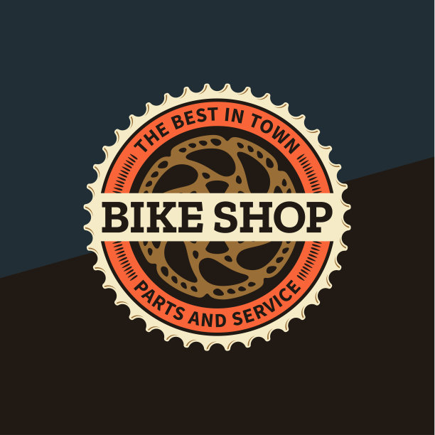 矢量自行车商店标志图片下载