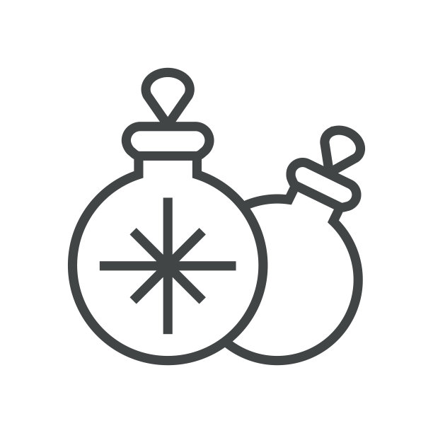 圣诞树上的图标玩具图片下载