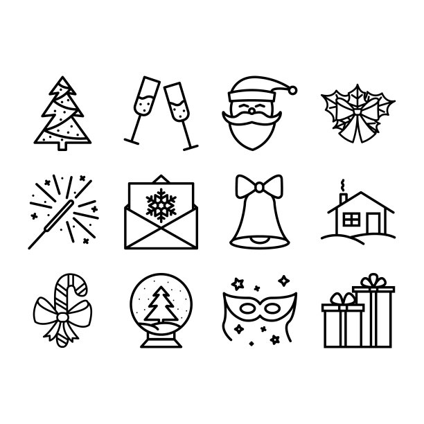 圣诞节图标集图片下载