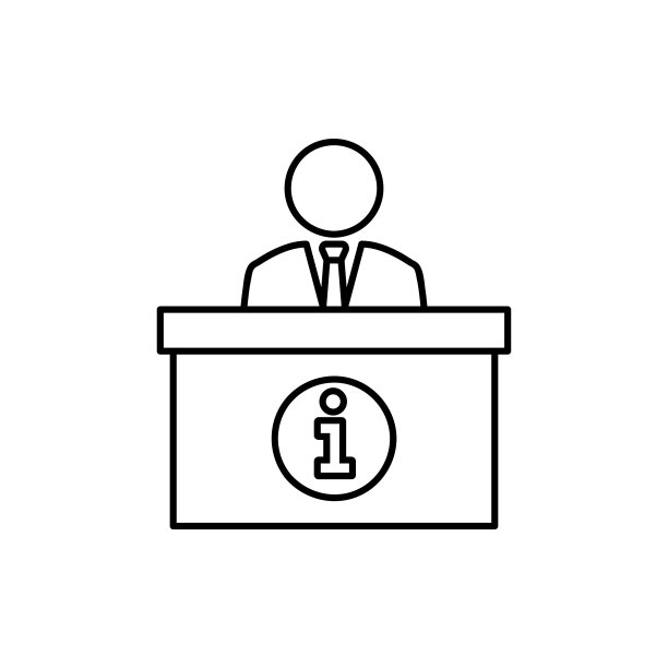 服务台图标。高质量的黑色轮廓象形图的网站设计和移动应用程序。矢量插图上的白色背景。图片下载