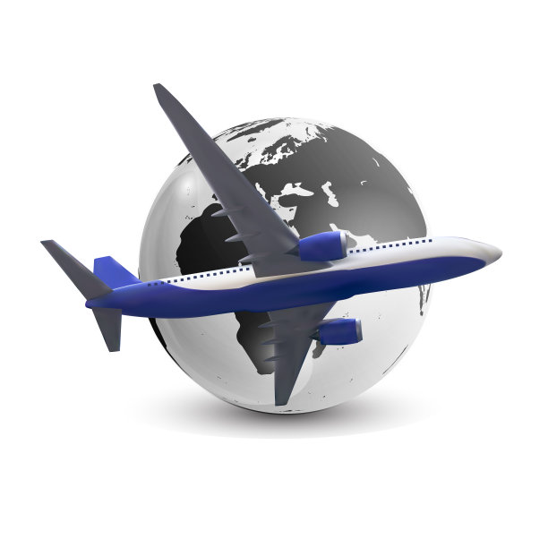 飞机运输背景。矢量图图片下载