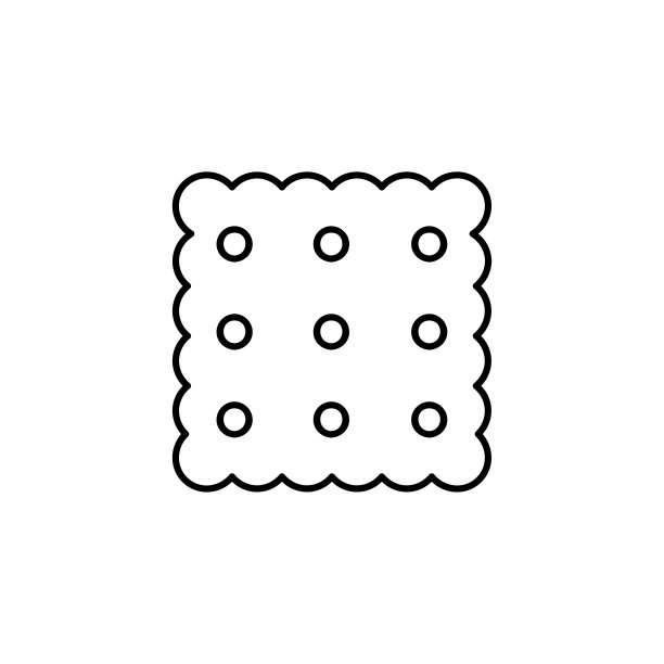 饼干图标。Outline cracker矢量图标为网页设计孤立的白色背景图片下载