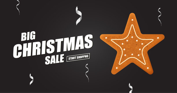 圣诞节和新年假期销售广告横幅。图片下载