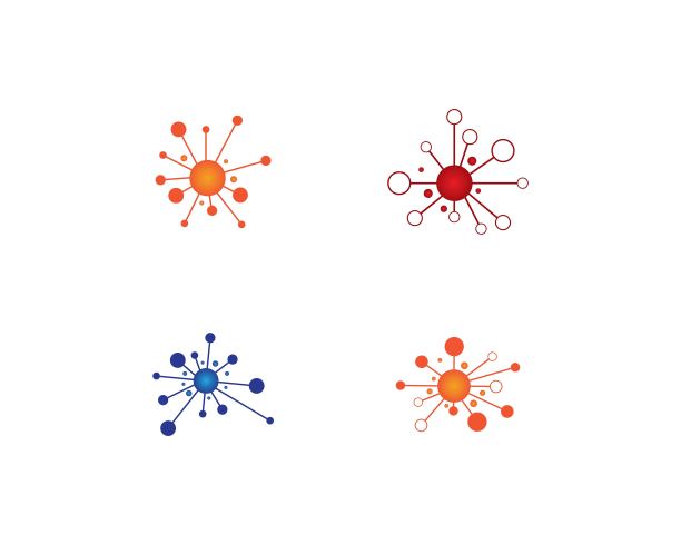 分子矢量图标插图设计图片下载